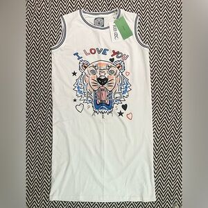 Kenzo tank top dress color: white size:Medium